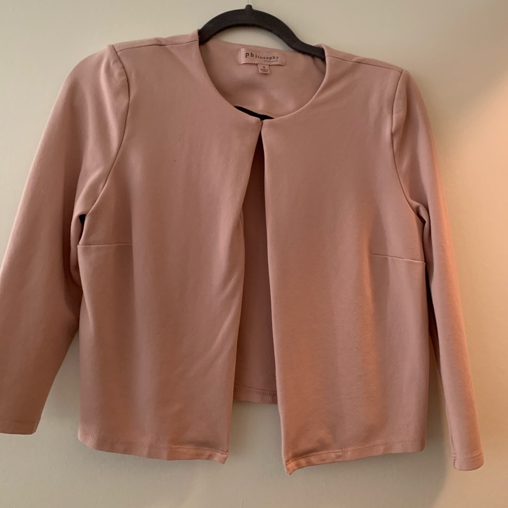 Philosophy pink cardigan